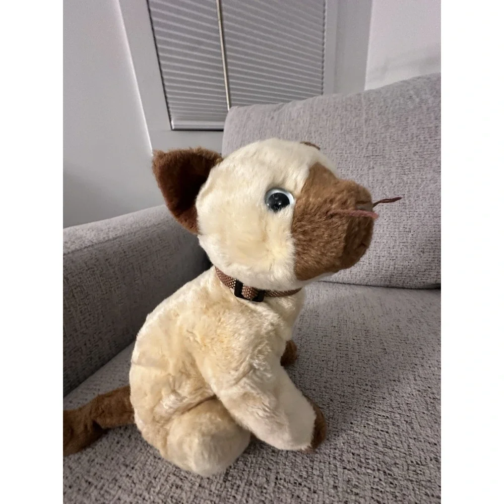 Ty Beanie Buddies Siamese Cat Plush SIAM Stuffed Animal Sitting Seal Pt Vintage